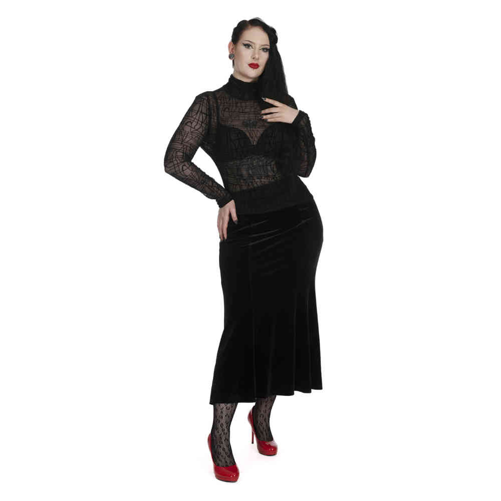 Banned - Trellis Longsleeve top - Zwart